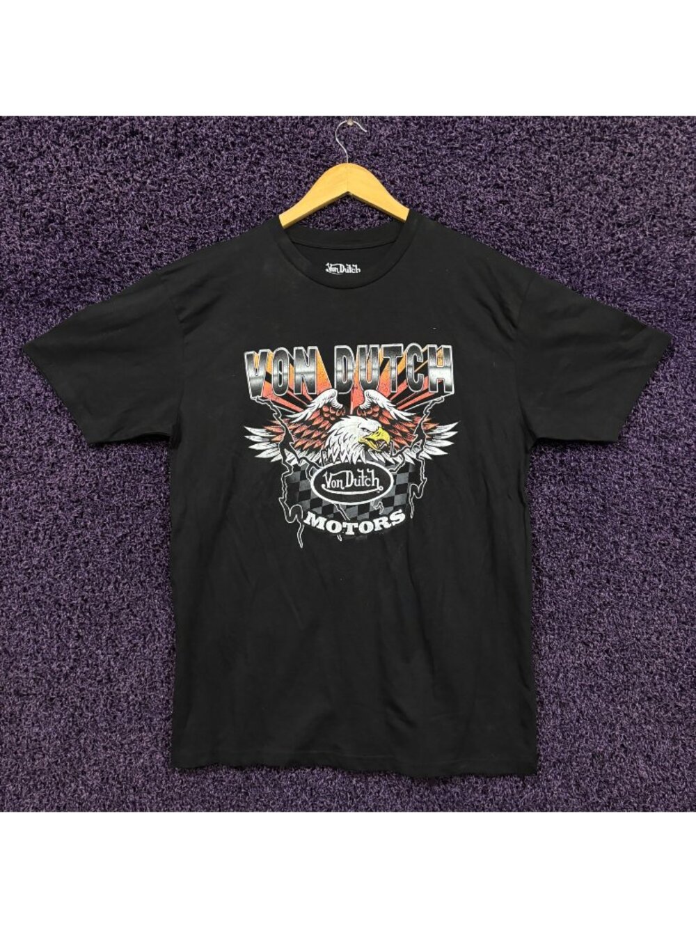 Von Dutch Eagle Racing T-Shirt Size Large